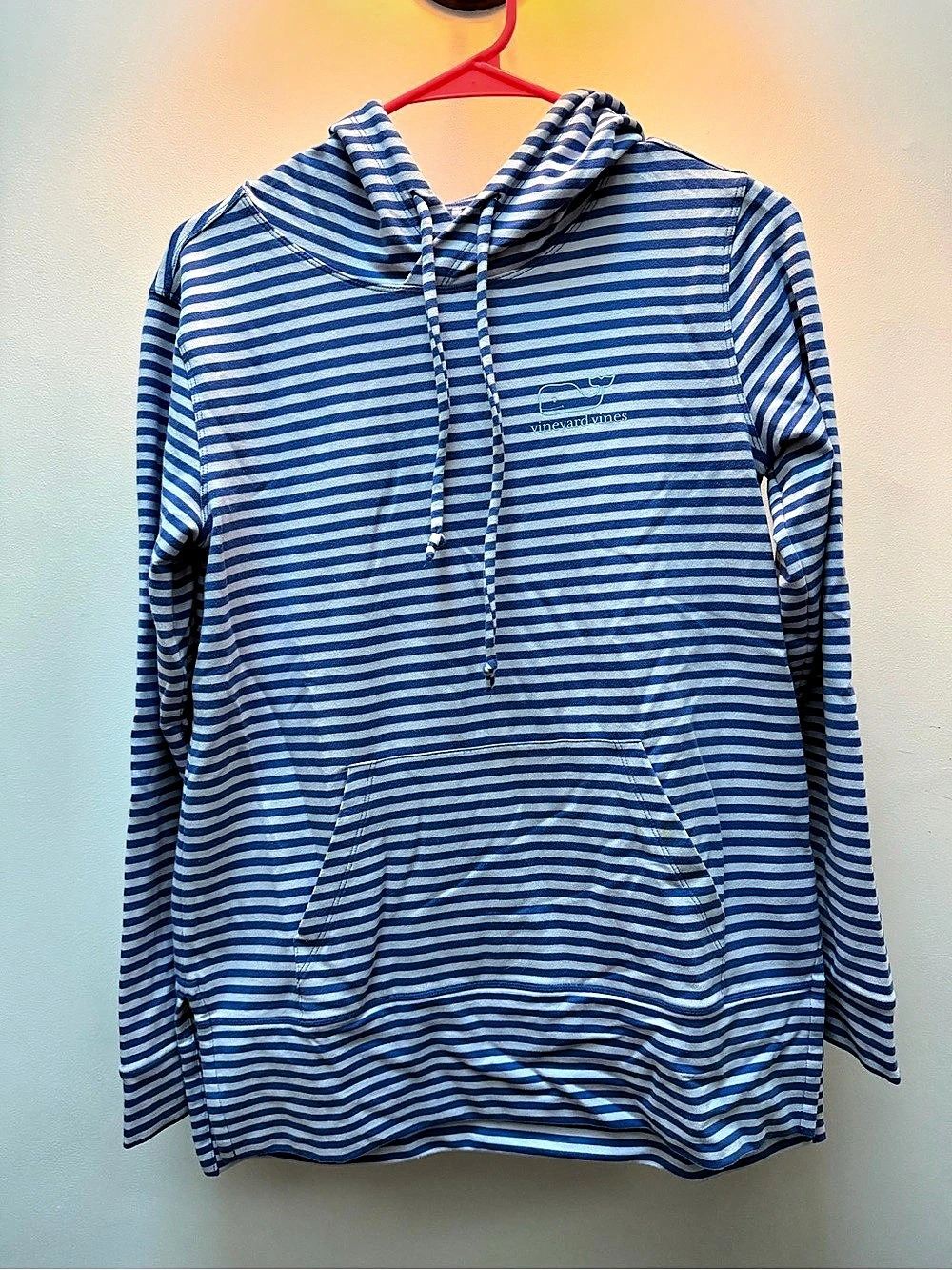 Vineyard Vines Striped Hoodie Blue & White XXS Like New